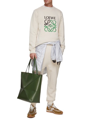 Figure View - Click To Enlarge - LOEWE - Logo Embroidered Back Pocket Jogger Pants