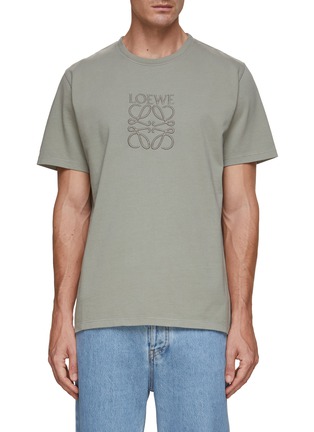 Main View - Click To Enlarge - LOEWE - Embroidered Anagram Logo T-Shirt