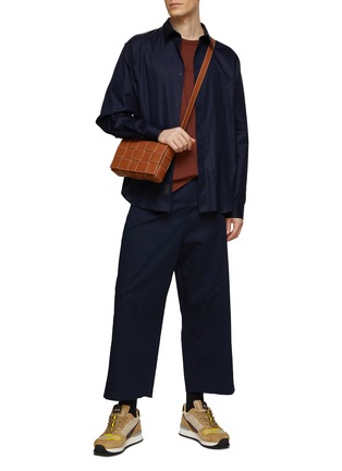 Figure View - Click To Enlarge - LOEWE - Puzzle Cotton Wide Leg Cropped Pants