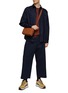 Figure View - Click To Enlarge - LOEWE - Puzzle Cotton Wide Leg Cropped Pants