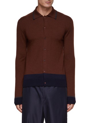 Main View - Click To Enlarge - LOEWE - Contrast Knit Cardigan