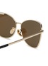 Detail View - Click To Enlarge - BALENCIAGA - Logo Metal Aviator Sunglasses