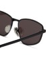 Detail View - Click To Enlarge - BALENCIAGA - Logo Metal Narrow Aviator Sunglasses
