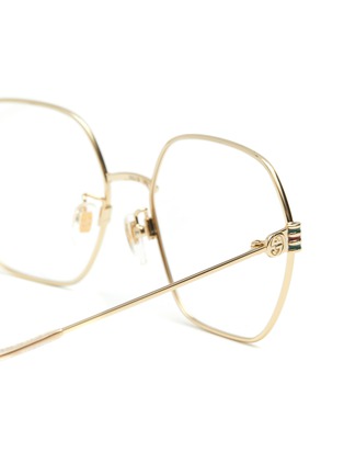 Detail View - Click To Enlarge - GUCCI - Metal Hexagonal Optical Glasses