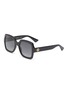 Main View - Click To Enlarge - GUCCI - Logo Acetate Square Sunglasses