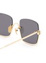 Detail View - Click To Enlarge - GUCCI - Metal Half Frame Sunglasses