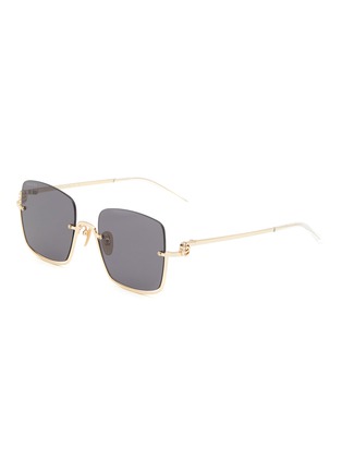Main View - Click To Enlarge - GUCCI - Metal Half Frame Sunglasses