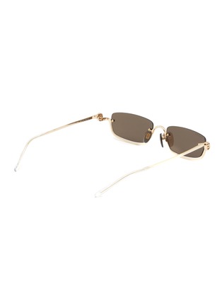 Figure View - Click To Enlarge - GUCCI - Metal Half Frame Sunglasses