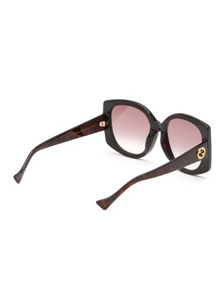 Figure View - Click To Enlarge - GUCCI - Logo Tortoiseshell Effect Acetate Sunglasses
