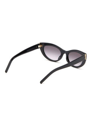 Figure View - Click To Enlarge - SAINT LAURENT - Logo Thick Acetate Sunglasses
