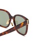 Detail View - Click To Enlarge - SAINT LAURENT - Logo Tortoiseshell Effect Acetate Sunglasses