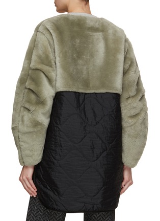 Back View - Click To Enlarge - MARFA STANCE - Reversible Shearling Quilt Coat