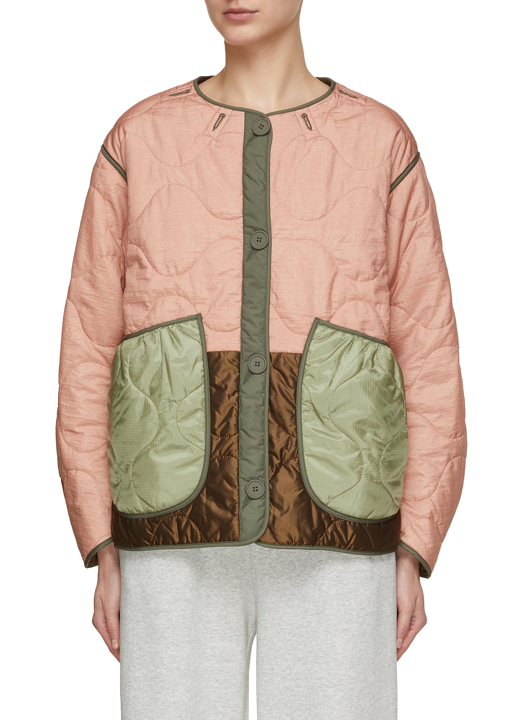 Reversible Cropped Patchwork Quilt Coat