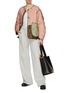 Figure View - Click To Enlarge - MARFA STANCE - Reversible Cropped Patchwork Quilt Coat
