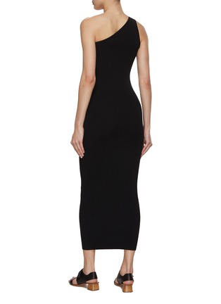 Back View - Click To Enlarge - TOTEME - Ribbed One Shoulder Dress