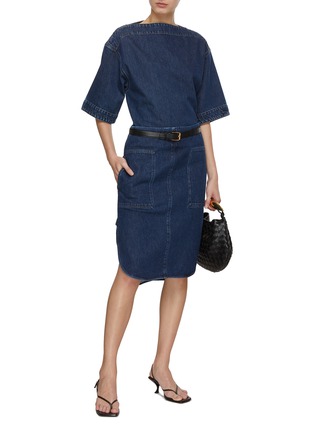 Figure View - Click To Enlarge - TOTEME - Denim Dart Neck Top