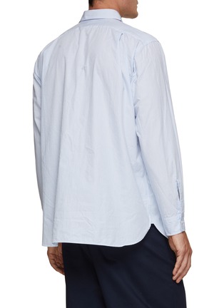 Back View - Click To Enlarge - NANAMICA - Striped Relax Fit Wind Shirt
