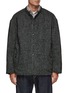 Main View - Click To Enlarge - NANAMICA - Reversible Herringbone Tweed Band Collar Jacket