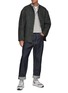 Figure View - Click To Enlarge - NANAMICA - Reversible Herringbone Tweed Band Collar Jacket
