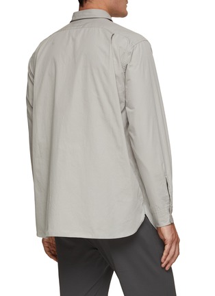 Back View - Click To Enlarge - NANAMICA - Striped Relax Fit Wind Shirt