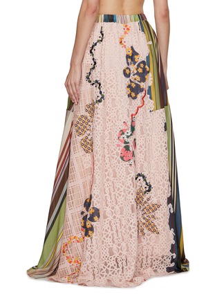 Back View - Click To Enlarge - STUDIO 133 BIYAN - Patchwork Lace Panel Maxi Skirt