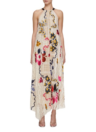 Main View - Click To Enlarge - STUDIO 133 BIYAN - Patchwork Lace Panel Maxi Dress