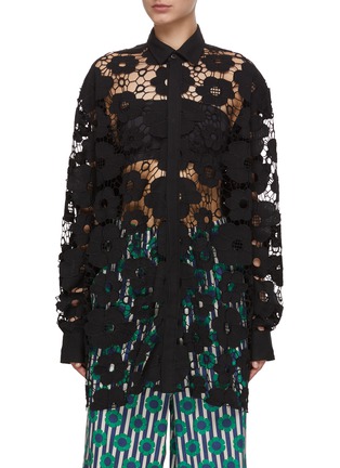 Main View - Click To Enlarge - STUDIO 133 BIYAN - Oversize Lace Jacket