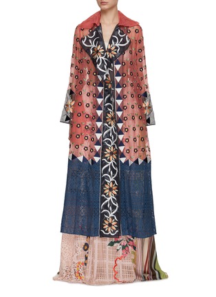 Main View - Click To Enlarge - STUDIO 133 BIYAN - Embroidered Silk Organza Coat