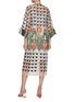 Back View - Click To Enlarge - STUDIO 133 BIYAN - Embroidered Silk Organza Midi Dress