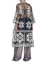 Back View - Click To Enlarge - STUDIO 133 BIYAN - Lace Embroidered Appliqué Silk Organza Coat