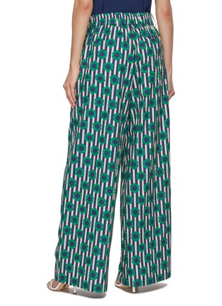 Back View - Click To Enlarge - STUDIO 133 BIYAN - Floral Print Cotton Wide Leg Pants