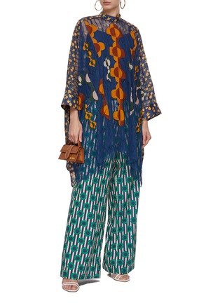 Figure View - Click To Enlarge - STUDIO 133 BIYAN - Floral Print Cotton Wide Leg Pants