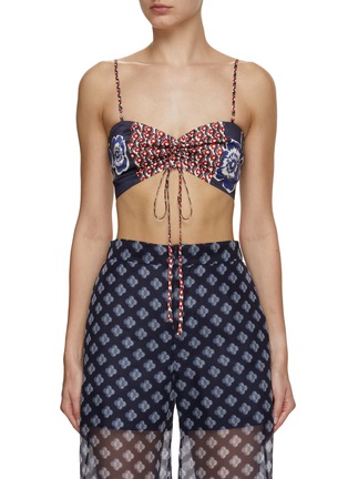 Main View - Click To Enlarge - STUDIO 133 BIYAN - Satin Silk Print Silk Bralette