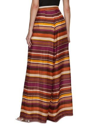 Back View - Click To Enlarge - STUDIO 133 BIYAN - Striped Print Wide Leg Silk Pants
