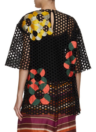 Back View - Click To Enlarge - STUDIO 133 BIYAN - Lace Embroidery Boxy Top