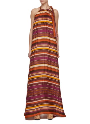 Main View - Click To Enlarge - STUDIO 133 BIYAN - Striped Silk Maxi Dress