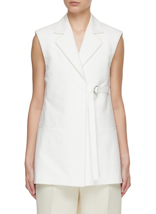 Main View - Click To Enlarge - JIL SANDER - Belted Tailored Gilet