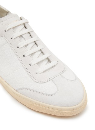 Detail View - Click To Enlarge - BRUNELLO CUCINELLI - Lace Up Washed Suede Sneakers