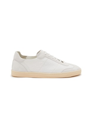 Main View - Click To Enlarge - BRUNELLO CUCINELLI - Lace Up Washed Suede Sneakers