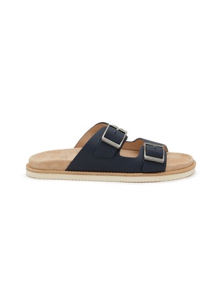 Main View - Click To Enlarge - BRUNELLO CUCINELLI - Double Strap Leather Sandal