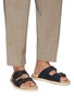 Figure View - Click To Enlarge - BRUNELLO CUCINELLI - Double Strap Leather Sandal