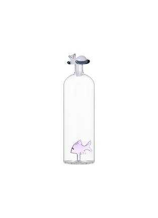 Main View - Click To Enlarge - ICHENDORF MILANO - Tabby Cat Glass Pink Fish and White Cat With Smoke Tail Bottle