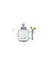 Main View - Click To Enlarge - ICHENDORF MILANO - Botanica Glass Snail and Amber Flower Optical Teapot