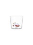 Main View - Click To Enlarge - ICHENDORF MILANO - Tabby Cat Glass Lying White Cat With Amber Tail Tumbler