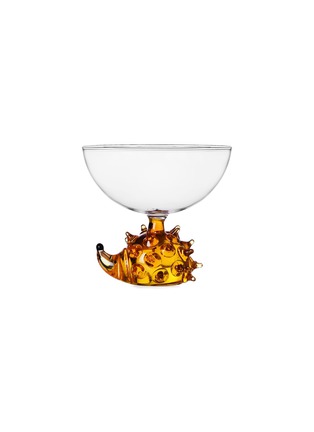 Main View - Click To Enlarge - ICHENDORF MILANO - Animal Farm Glass Amber Hedgehog Bowl