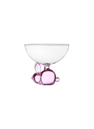 Main View - Click To Enlarge - ICHENDORF MILANO - Animal Farm Glass Pink Rabbit Bowl
