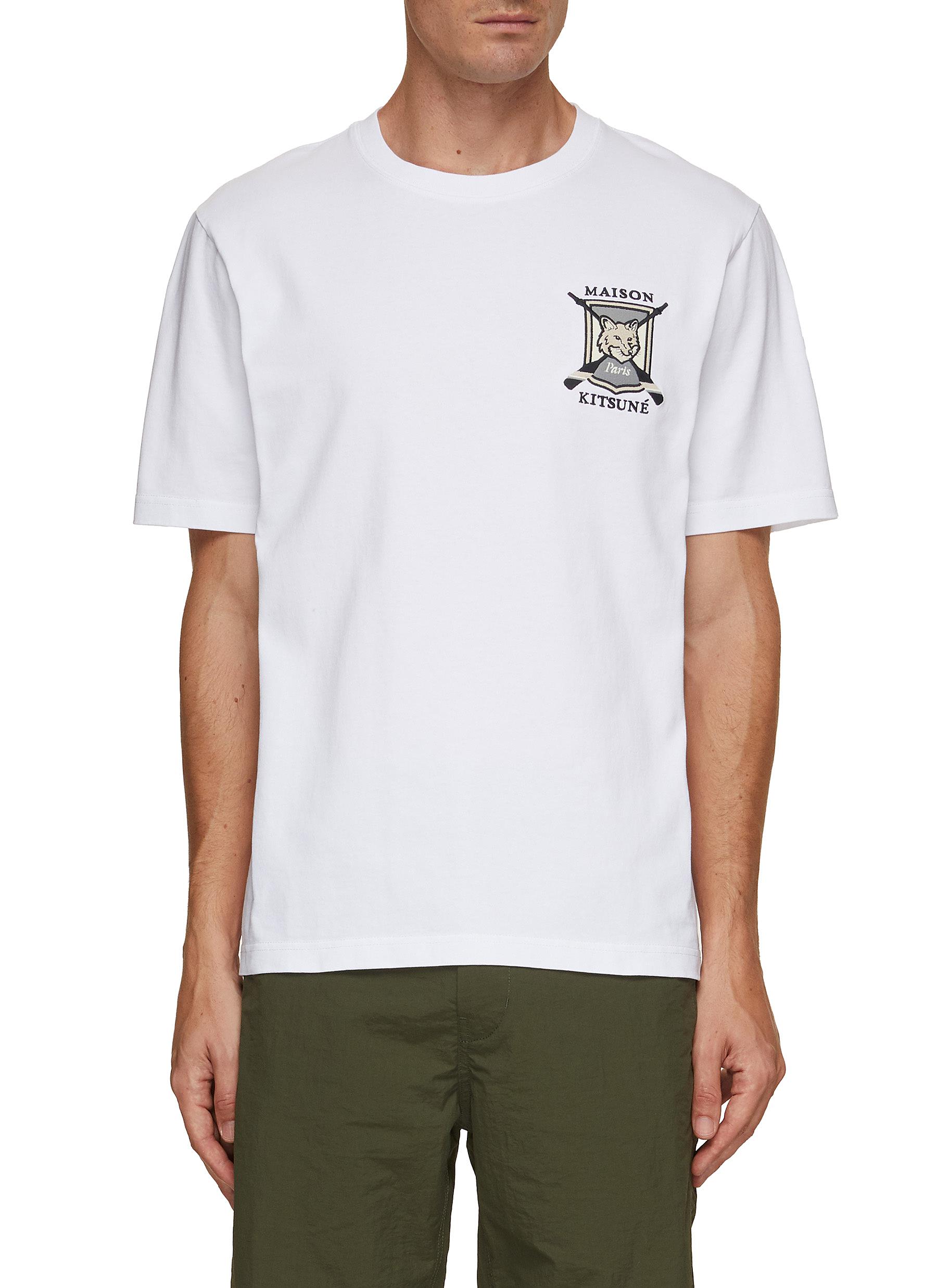 College Fox Embroidered T-Shirt
