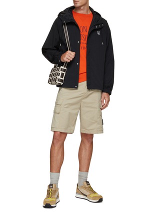 Figure View - Click To Enlarge - MAISON KITSUNÉ - Fox Head Patch Hooded Windbreaker