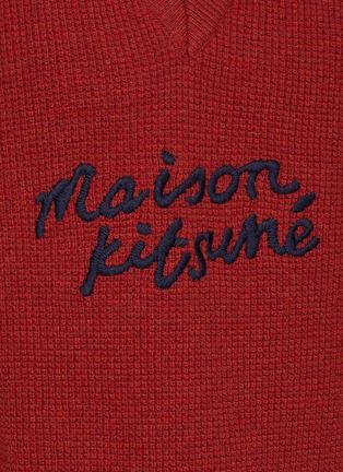  - MAISON KITSUNÉ - Oversized Logo Motif Wool Knit Vest