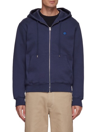 Main View - Click To Enlarge - MAISON KITSUNÉ - Fox Head Patch Zip Up Hoodie